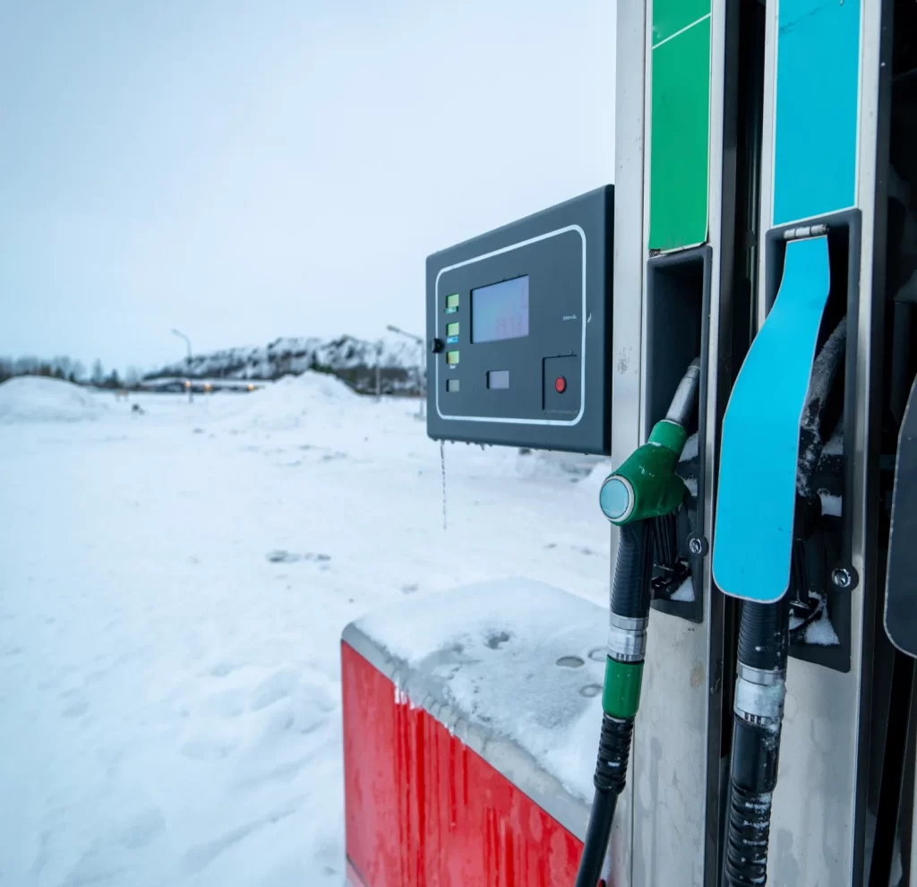 Electric vehicle Charging Station In Canada during Winter