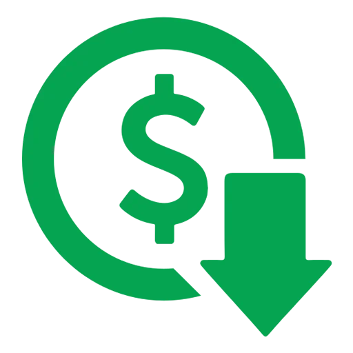 Lower Cost Icon Green